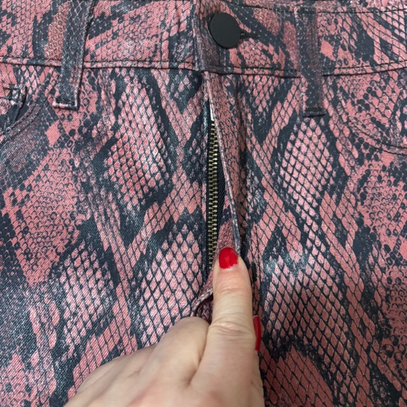 L’Agence Margot High Rise Coated Snakeskin Jeans - Picture 8 of 12